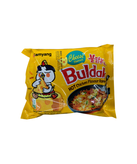 Samyang Buldak Cheese Hot Chicken Flavour Ramen  – ချိစ် ဘူလ်ဒတ် ကြက်သားအစပ် ခေါက်ဆွဲ 140g
