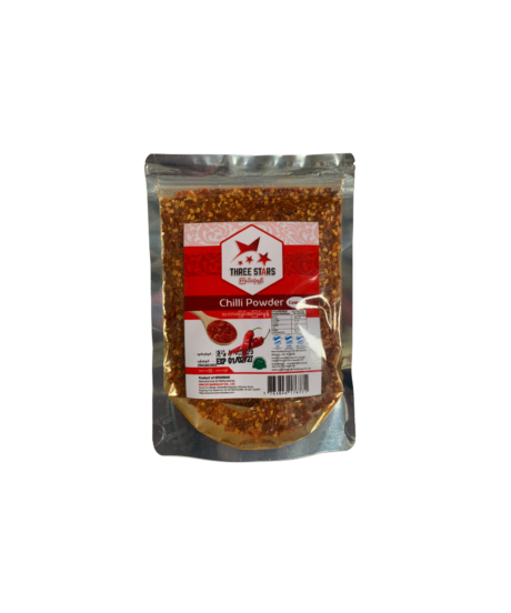 Three Stars ငရုတ်သီးအကြမ်းမှုန့် 100g